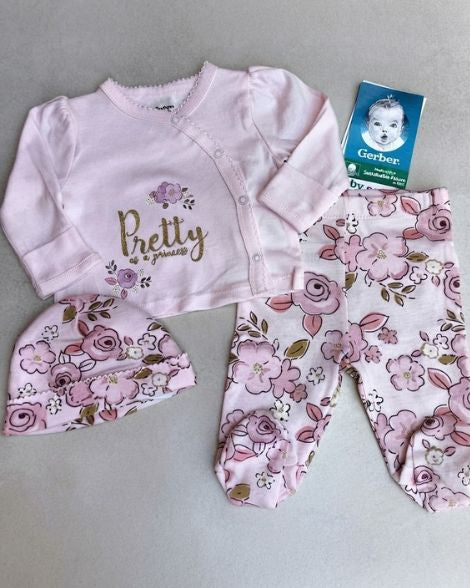 Gerber Set de Nacimiento 3 Piezas Floral