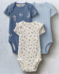 Bodys Carter's Floral Azul Claro para Bebé niña