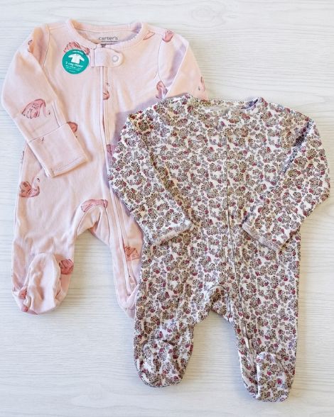 Pijamas Carter's Cisne Rosado para Bebé Niña