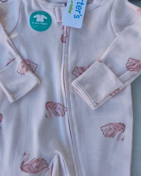 Pijamas Carter's Cisne Rosado para Bebé Niña