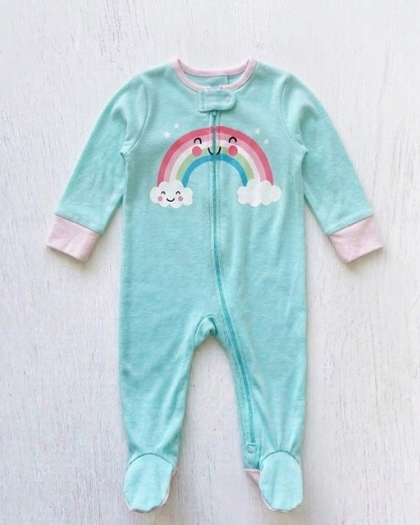 Pijama Gerber con estampado de arcoíris, vista completa