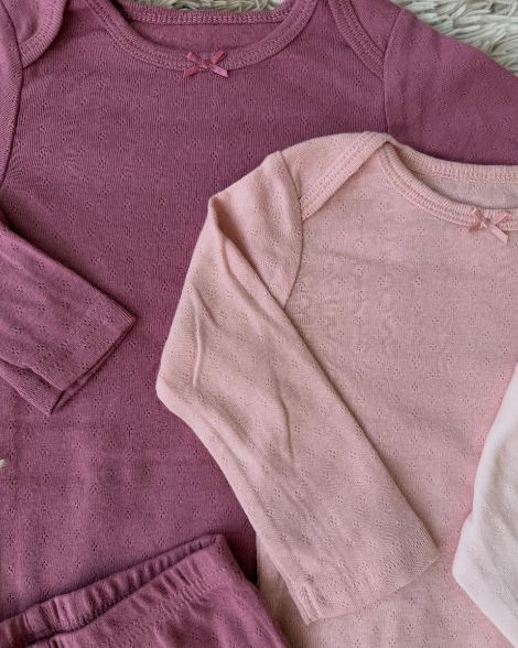 Bodies Carter's Rosado con Lazos para Bebé Niña