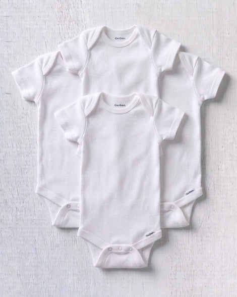 Gerber pack de bodys blancos