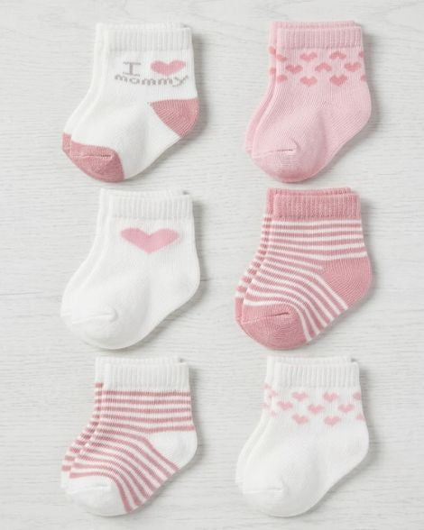 Paquete 6 Calcetines Carter's para Bebé Niña