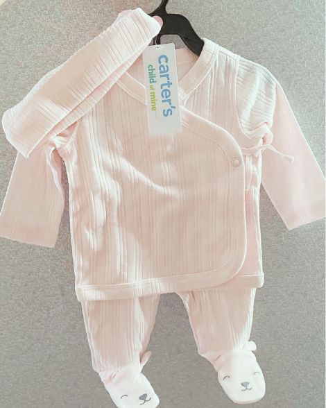 Carter's set de nacimiento rosado conejita