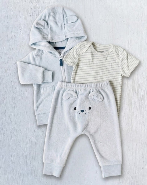 Salida de hospital Carter's con diseño de perrito, set completo