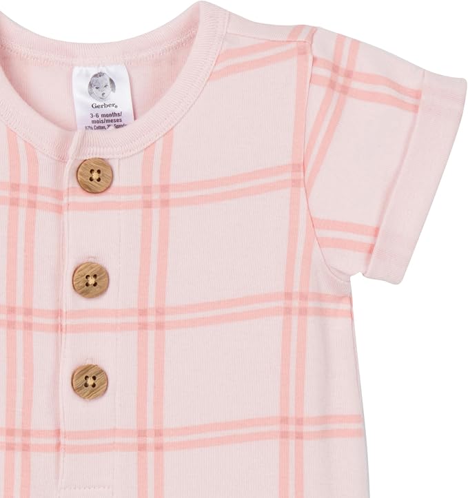 Romper Gerber niña a cuadros