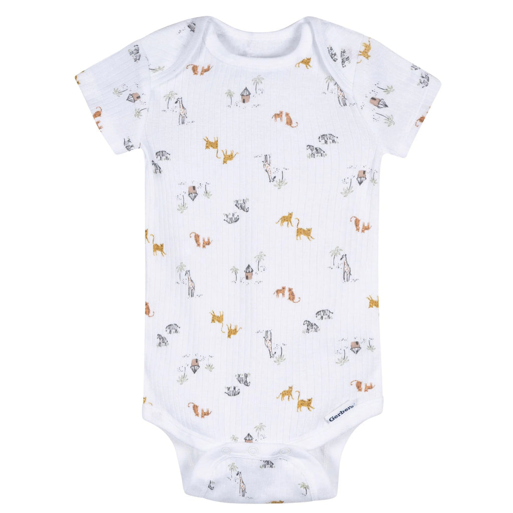 Conjunto de 5 piezas de body y pantalón de safari en tonos neutros para bebé