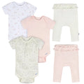 Conjunto de 5 piezas de body y pantalón de niña